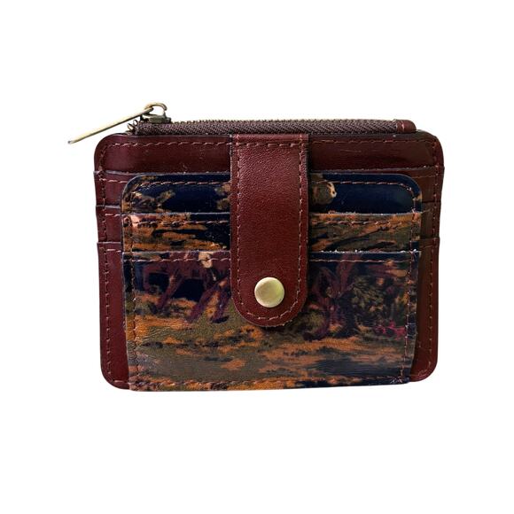 Patrisha Nash Cassis Kent Countryside Small Printed Leather ID Wallet - Picture 2 of 6